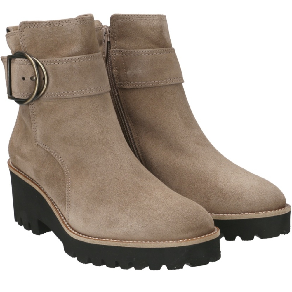 Paul Green combat boots. Beige Suede leather. Brand New in box Us Sz 7